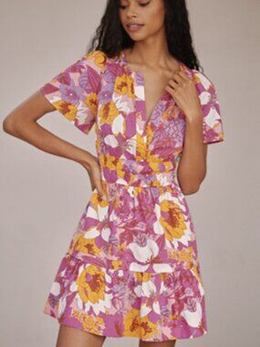 Anthropologie // The Somerset Mini Dress // ORANGE MOTIF